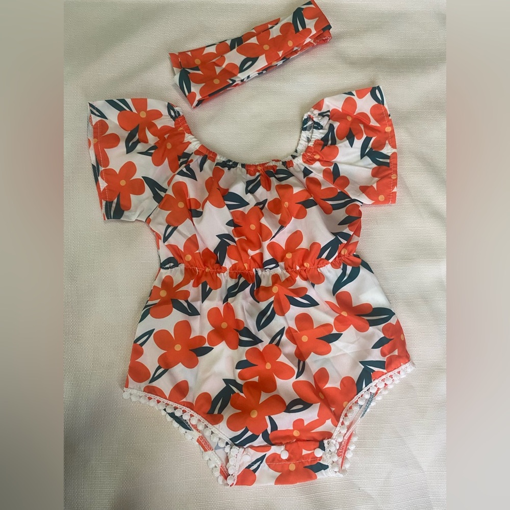 One piece with match hair bow